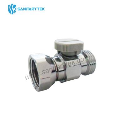 Chrome mini ball valve with swivel nut and washer,M/F