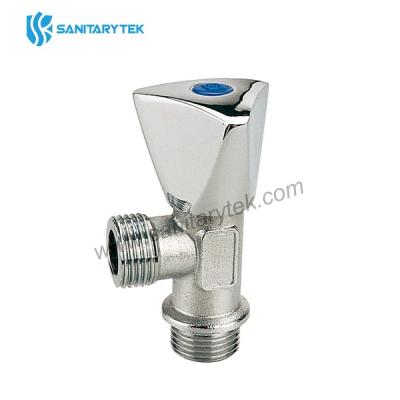 Chrome plated brass angle valve, non-polished