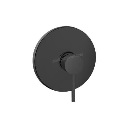 Matte black concealed shower mixer