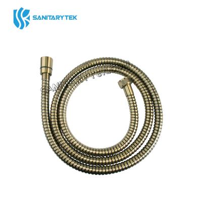 Double lock stainless steel shower hose, bronze