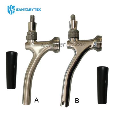 Draft beer faucet tap extended spout,stainless steel 
