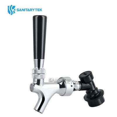 Draft beer tap faucet with ball lock quick disconnect