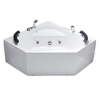 Dual Seater Whirlpool Massage Corner Acrylic Bathtub