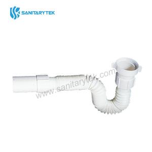 Extensible flexible connector with plastic nut