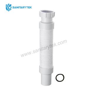 Flexible extensible hose with plastic nut