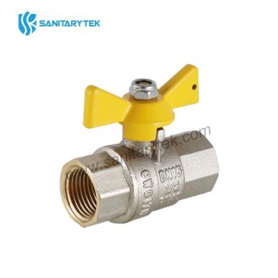 Full bore ball valve for gas FF, butterfly handle