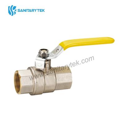 Full bore gas ball valve F/F with yellow steel flat handle