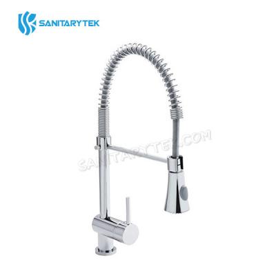 Kitchen faucet with pull-out spout