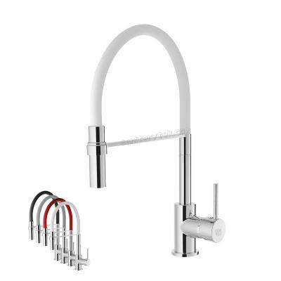 Kitchen sink mixer with swivel high spout