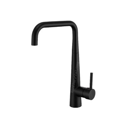 Single lever sink mixer with high spout, black