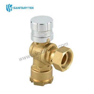 Magnetic angle lockable ball valve for HDPE pipe with swivel nut