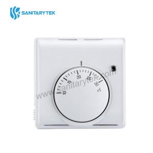 Mechanical room thermostat with switch and indicator light