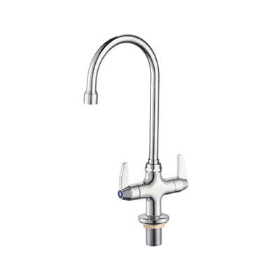 Double Pantry Faucet, Single Hole Base, Swivel Gooseneck