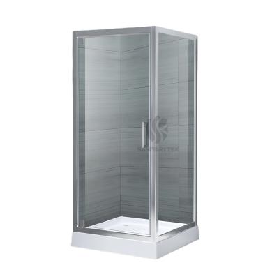 Pivot door square shower enclosure with tray