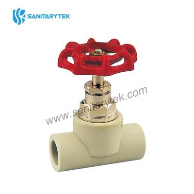 PPR Stop valve with red iron handle