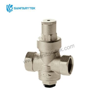 Pressure reducer with female connection, nickel plated