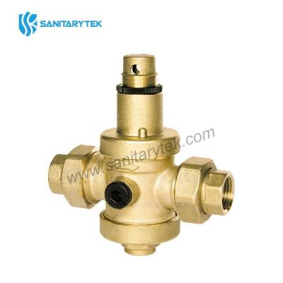 Pressure reducing valve with pipe union FF