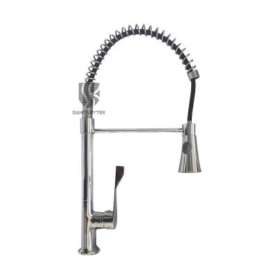 Pull down spray kitchen faucet