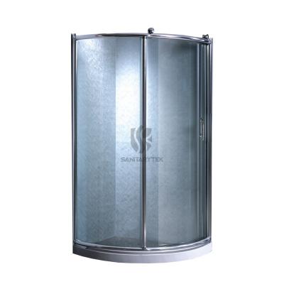 Quadrant shower enclosure, chrome alu, clear glass