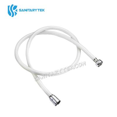 Reinforced PVC shower hose, white