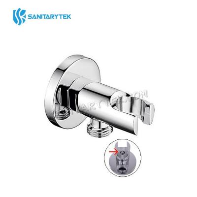 Shower holder with integrated stop valve