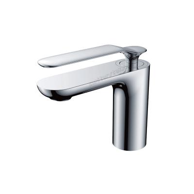 Chrome single handle basin faucet