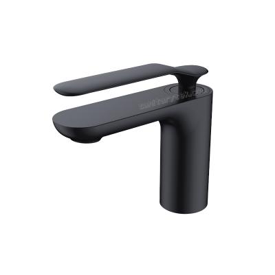 Black matt single handle basin faucet