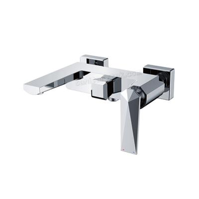 Single handle wall mount bath and shower mixer bathtub faucet