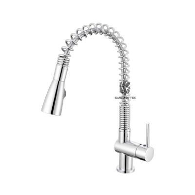 Single handle kitchen mixer, with 2 function spary