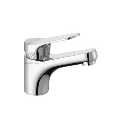 Single lever basin faucet, without outlet, chrome