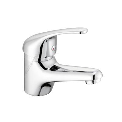 Single lever basin mixer, without pop up waste