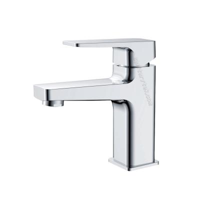 Chrome single handle basin faucet