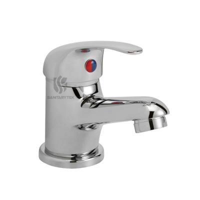 Single lever basin mixer, without pop up waste