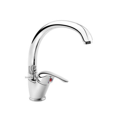 Single lever sink mixer with swivel spout