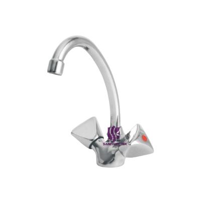 Sink faucet with high swivel spout