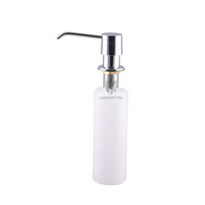 Integrated soap dispenser, chrome