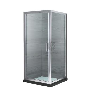 Hinged pivot door square shower enclosure