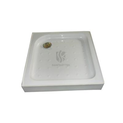 Square shower tray - white