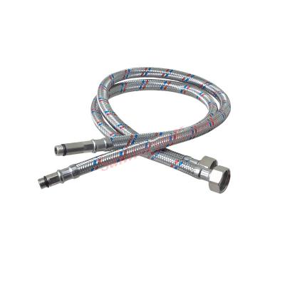 Flexible stainless steel connection hose for mixer (pair)