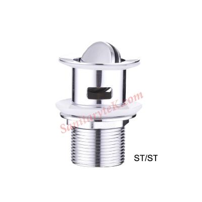 Stainless steel flip plug basin waste slotted 