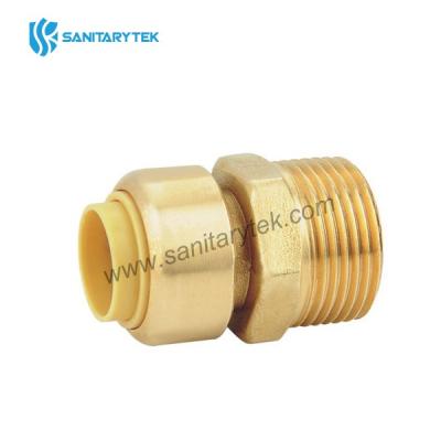 Straight male adapter push fit fitting