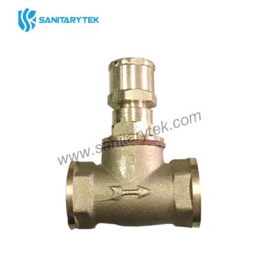 Straight meter stop valve F/F with cover head