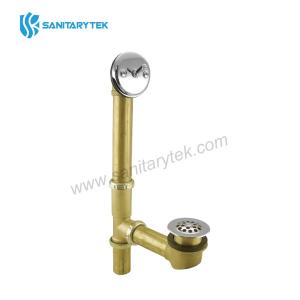 Trip lever brass bath waste with overflow drain