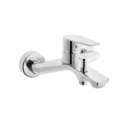 Chrome bath wall mounted mixer single lever tap