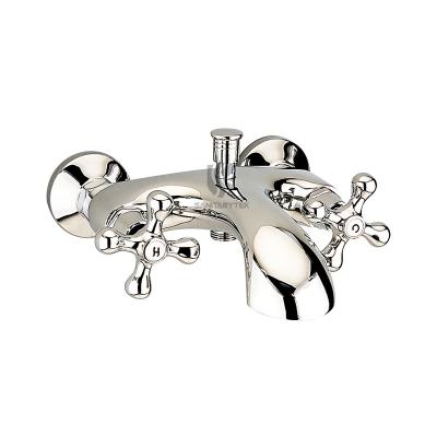 Wall mounted bathtub faucet without shower accessories, chrome