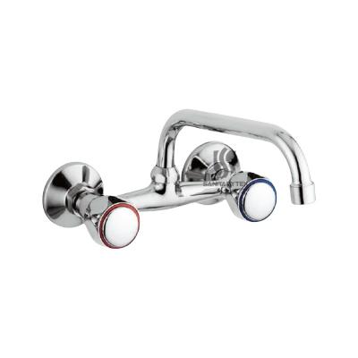 Kitchen sink mixer tap 16/20/25cm swivel spout wall mounted