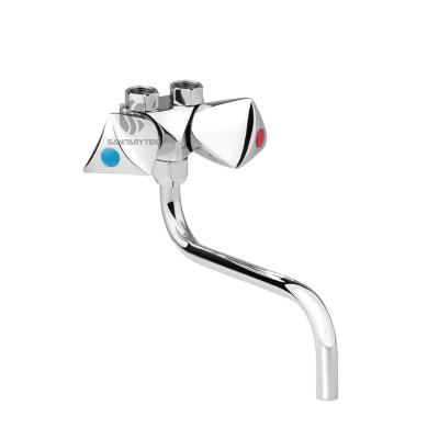 Wall-mounted mixer for pressureless water heaters