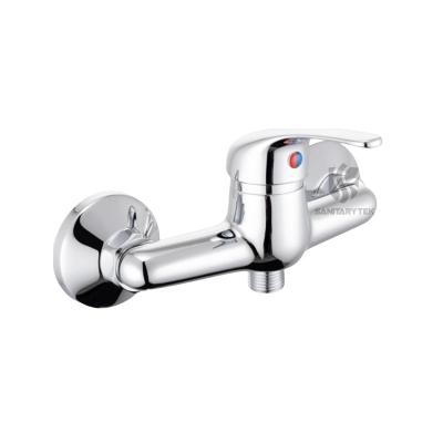 Single lever wall-mounted shower faucet, without shower