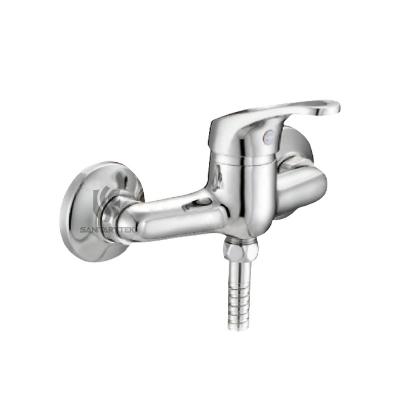 Wall-mounted single lever shower faucet mixer chrome