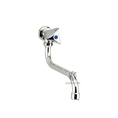 Wall mounted sink tap 1/2 with S spout, chrome